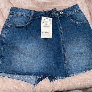 NWT zara denim skort